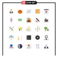 Set of 25 Modern UI Icons Symbols Signs for symbol error meal web waffle Editable Vector Design Elements