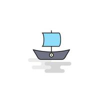 Flat Boat Icon Vector