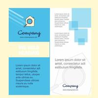 Search house Company Brochure Title Page Design Company profile annual report presentations leaflet Vector Background