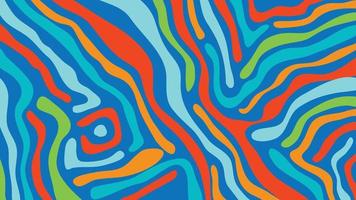 abstract fluid zebra motif in blue red and orange color background vector EPS10