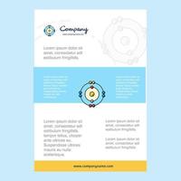 Template layout for Atoms comany profile annual report presentations leaflet Brochure Vector Background