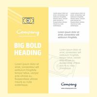 Euro Business Company Poster Template with place for text and images vector background