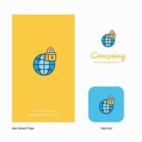 Secure internet Company Logo App Icon and Splash Page Design Creative Business App Design Elements vector