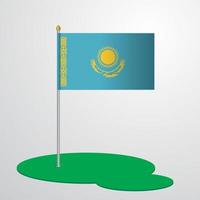 Kazakhstan Flag Pole vector