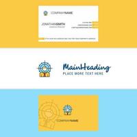 Beautiful Target Logo and business card vertical Design Vector