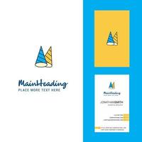 Cone cap Creative Logo and business card vertical Design Vector