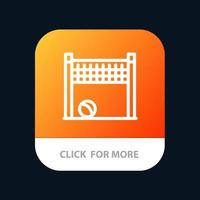 Game Goalpost Net Volleyball Mobile App Button Android and IOS Line Version vector