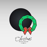 tarjeta de navidad con diseño elegante creativo y vector de fondo claro