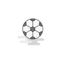 Football Web Icon Flat Line Filled Gray Icon Vector