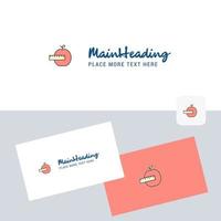 Apple vector logotype with business card template Elegant corporate identity Vector