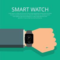 Smart Watches creative design with typography vector