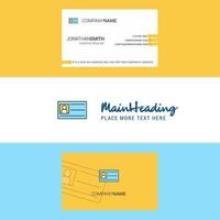 Beautiful ID card Logo and business card vertical Design Vector