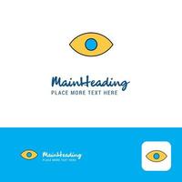 Creative Eye Logo Design Flat color Logo place for Tagline Vector Illustration