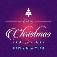 Christmas greetings card with creative design and typography vector