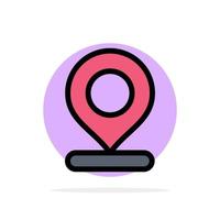 Location Map Marker Pin Abstract Circle Background Flat color Icon vector