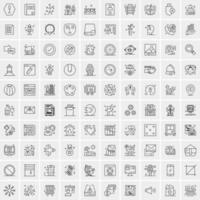 100 iconos de negocios para web y material impreso vector