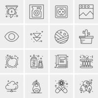 16 Universal Business Icons Vector Creative Icon Illustration to use in web and Mobile Related project