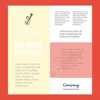 Love guitar Business Company Poster Template with place for text and images vector background