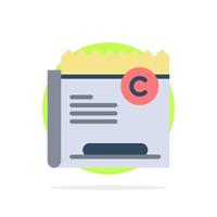 Copy Copyright Restriction Right File Abstract Circle Background Flat color Icon vector