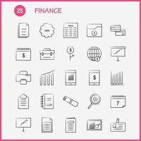 Finance Hand Drawn Icons Set For Infographics Mobile UXUI Kit And Print Design Include Graph Business Rate Chart Files Documents Folders Text Collection Modern Infographic Logo and Pictogr vector