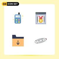 4 Flat Icon concept for Websites Mobile and Apps baby insert best website website progress astronomy Editable Vector Design Elements