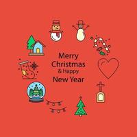 Merry Christmas Beautiful Background Vector illustration