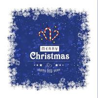 Christmas card design with elegant design and blue background vector