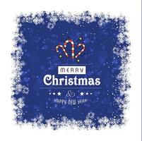 Christmas card design with elegant design and blue background vector