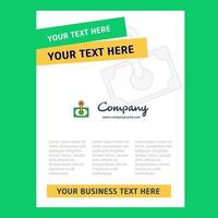 Money Title Page Design for Company profile annual report presentations leaflet Brochure Vector Background