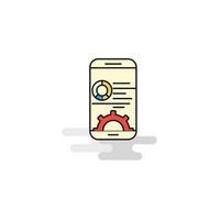 Flat Mobile setting Icon Vector