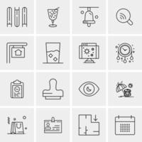 16 Universal Business Icons Vector Creative Icon Illustration to use in web and Mobile Related project