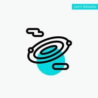 Rotation Science Space turquoise highlight circle point Vector icon