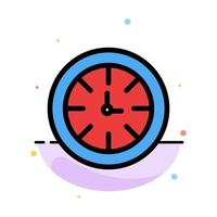 Watch Timer Clock Global Abstract Flat Color Icon Template vector