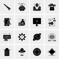 16 Business Universal Icons Vector Creative Icon Illustration to use in web and Mobile Related project