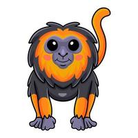 Cute little lion monkey cartoon sitting vector