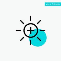 Brightness Interface Ui User turquoise highlight circle point Vector icon