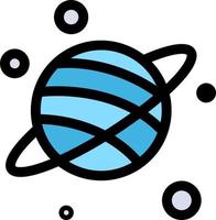 astrología planeta espacio plano color icono vector icono banner plantilla
