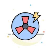 Fan Power Energy Factory Abstract Flat Color Icon Template vector