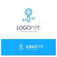 Info Information Zoom Search Blue outLine Logo with place for tagline vector