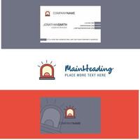 Beautiful Alarm Logo and business card vertical Design Vector