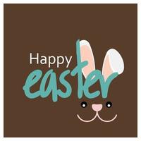 Happy Easter day card with creative design typography and light theme vector