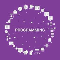 Programming Icon Set Infographic Vector Template