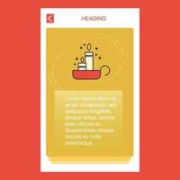 Candles mobile vertical banner design design Vector