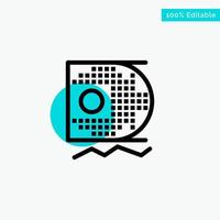 Data Science Data Science Mining turquoise highlight circle point Vector icon