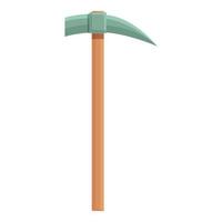 Mine pickaxe icon cartoon vector. Golden nugget vector