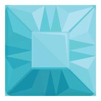 Blue gem icon cartoon vector. Crystal stone vector