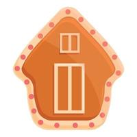 Ornament gingerbread icon, cartoon style vector