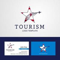 Travel Northern Cyprus flag Creative Star Logo and Business card design vector