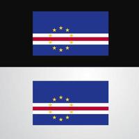 diseño de banner de bandera de cabo verde vector