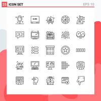 25 Creative Icons Modern Signs and Symbols of video chat coins map location Editable Vector Design Elements